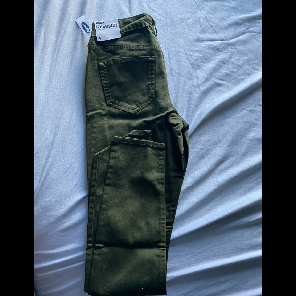 olive skinny jeans
